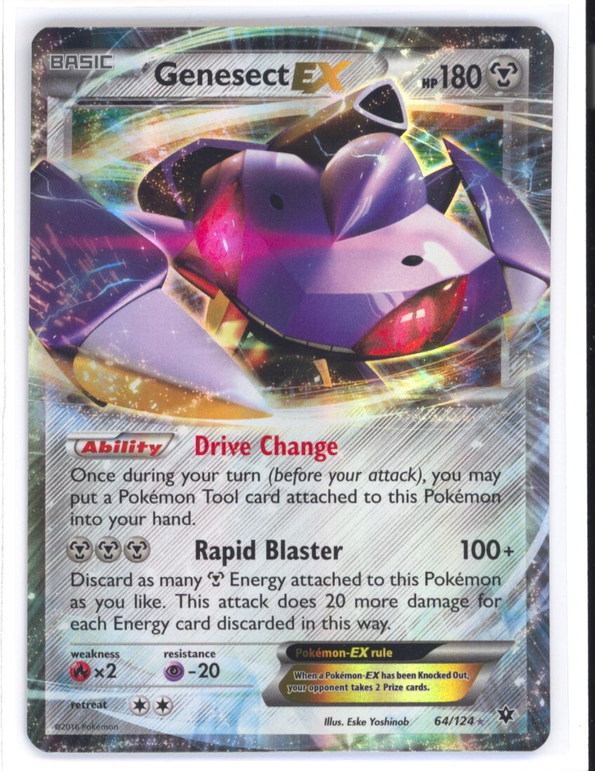 Genesect EX 64/124 XY Fates Collide Holo Ultra Rare Pokemon Card NM 0303#165