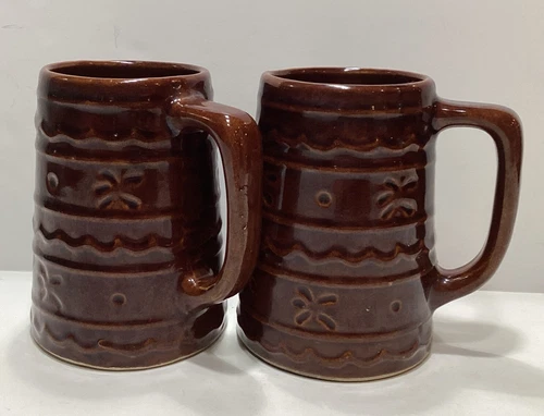 Vintage USA Marcrest Stoneware Daisy Dot Mug/Tankards 16 Oz