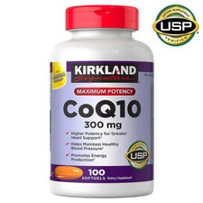 Kirkland Signature COQ10 300mg Softgels - 100 Count EXP01/26