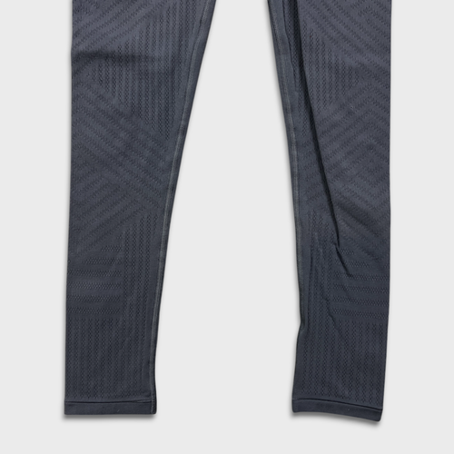Lululemon Pants Womens Size 8 Gray Reveal Tight Mesh Stripes Gym Yoga Leggings - Picture 3 of 9