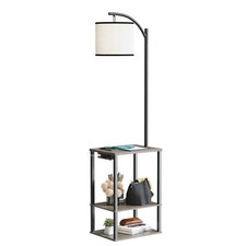 Floor Lamp With Table Lamps For Living Room With Charging Stationusb  Ac Port