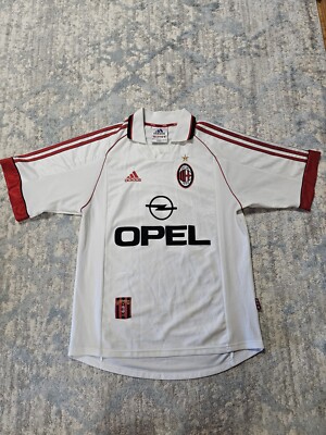 MILAN 1999 2000 AWAY FOOTBALL SHIRT SOCCER JERSEY ADIDAS WHITE | eBay
