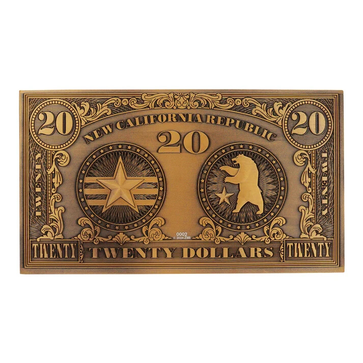 Fallout 4 76 New Vegas Replica NCR 20 Dollar Bill Plaque