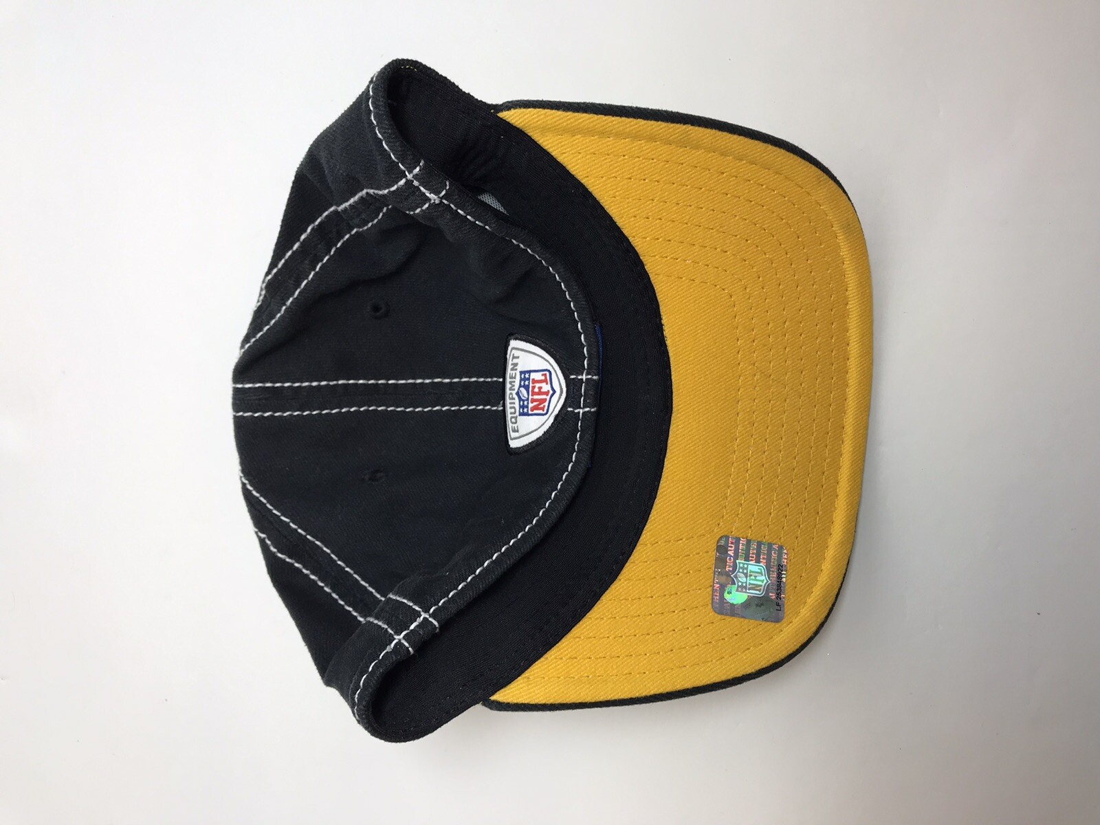 Youth Baseball Cap Hat Striped Fitted Reebok Onfield NFL Pittsburgh Steelers PA thumbnail 6