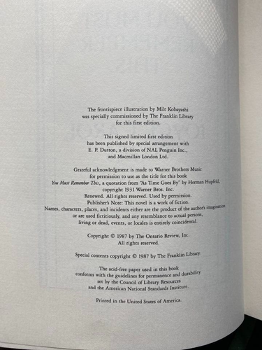 1987 JOYCE CAROL OATES YOU MUST REMEMBER THIS SIGNED 1ed FRANKLIN LIBRARY CENTER - Picture 6 of 9