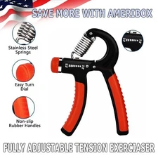 Hand Grip Strength Power Trainer Gripper Strengthener Adjustable Gym Exerciser 