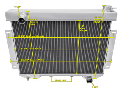 #ad #ad JR Champion 3 Row All Aluminum Radiator for 1957 1959 Ford Sunliner L6 Engine $302.05