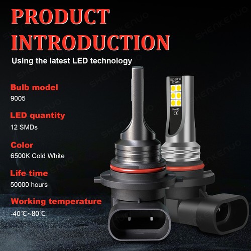 For 1999-2003 Ford F-150 4x LED Headlight Hi/Low + Fog Light Bulbs Combo 7000LM - Imagen 17 de 17