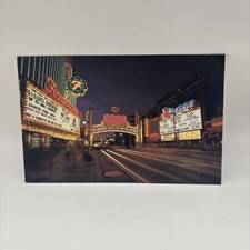 Reno Arch Nighttime in Reno Nevada Vintage Chrome Postcard, Casino