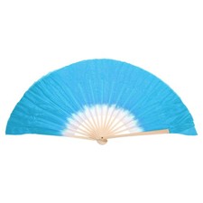 Belly Right Hand Silk Fan Veil, 1 Pack Short Folding Belly Dance, Lake blue