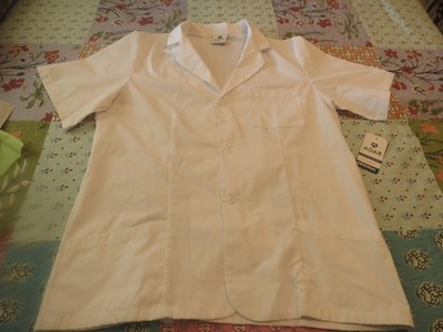 Adar Unisex Doctor/ Nurse Uniform Lapel Collar Short Sleeve Chest Size 50''