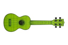 KALA KA-WMT-GN-S - SEA GLASS - JADE GREEN CLEAR SOPRANO UKULELE - W/BORS