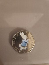 Beatrice Potter 2017 Coloured 50p Coin the Tale of Peter Rabbit Edition