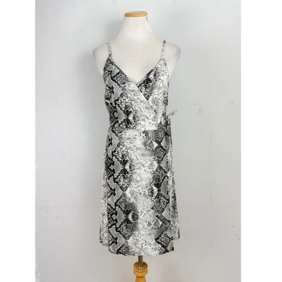 Sanctuary Dress Size XS Snake/Python Animal Print Wrap Sleeveless Rayon