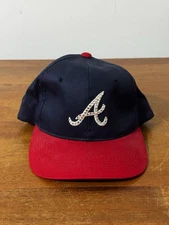 Vintage KMG pro model Atlanta Braves hat rhinestones Rare Snapback Adult Osfm