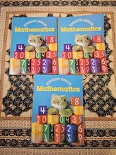 LOT of 3 VTG HOUGHTON MIFFLIN MATHEMATICS c 1986 PB SCHOOL BOOK Gently Used 