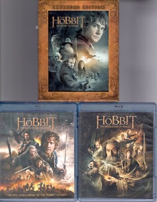 The Hobbit: Unexpected Journey / Five Armies / Desolation of Smaug ~ 3 Blu-rays