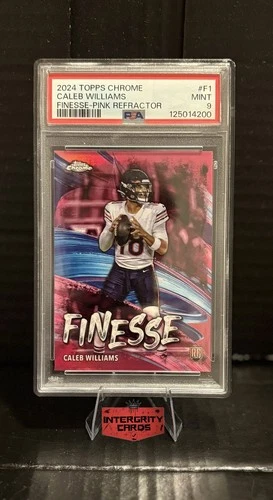 2024 TOPPS CHROME FINESSE PINK REFRACTOR #F1 CALEB WILLIAMS PSA 9 📈