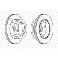 2X Ferodo FCR191A Bremsscheibe FüR Mercedes Benz VW Sprinter Vario LT 28 46 2DA