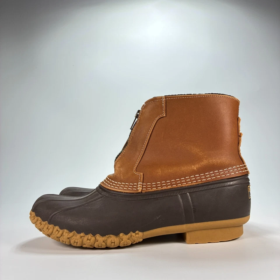 Bean Boots de L.L. Botas impermeables con cremallera de cuero marrón tostado Bean para hombre talla 9 Foto 4 de 4