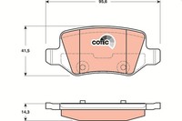 TRW Bremsbelagsatz Scheibenbremse Cotec GDB1481 FüR Klasse Mercedes W168 W169