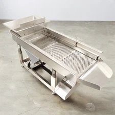 Electric Linear Screen Shaker 7mm Round Hole Sieve Sifter Dual Motors 100W*2