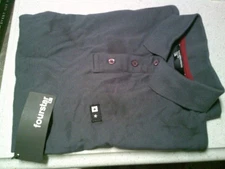 NWT, mens Fourstar polo shirt, deep charcoal, size S