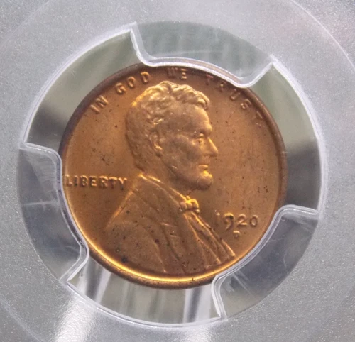 1920 "D" Lincoln WHEAT Cent Penny 1c PCGS MS64 RD #409 **RED** Unc BU ECC&C, Inc