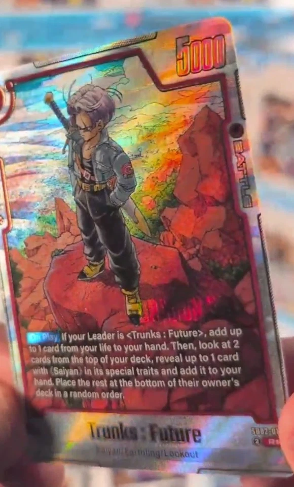Trunks : Future SB02-010 Alternate Art Manga Booster 02 Dragon Ball Card English - Image 2 of 4