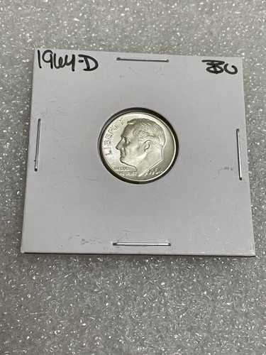 1964 D Roosevelt Dime BU Uncirculated Mint State 90% Silver 10c US Coin