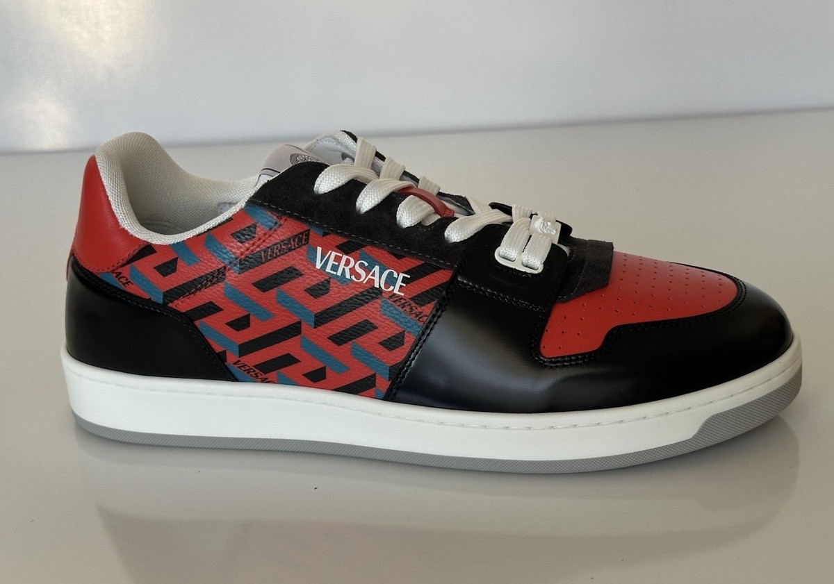 Versace Medusa Men’s Black/White Leather Sneakers 12 US (45) 1013377 IT NIB Versace Medusa Men main image 3