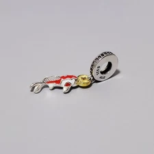 Authentic Pandora S925 ALE Good Fortune Carp Fish Dangle Charm 797829CZ