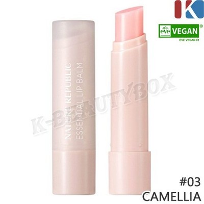 NATURE REPUBLIC Essential Lip Balm 4,2g #03 Camellia Deep Moisture Vegan Kbeauty