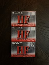3 Sony HF High Fidelity 60min Normal Bias Blank Audio Cassette Tapes