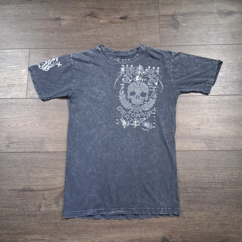 Archaic By Affliction Tshirt Men’s Size Medium Death Or Glory Skull - Picture 1 of 5