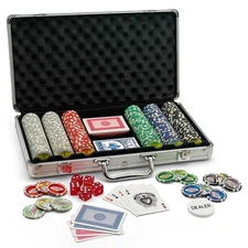 CHH Poker Set In Aluminum Case With 300 (11.5 Gram) Las Vegas Style Chips