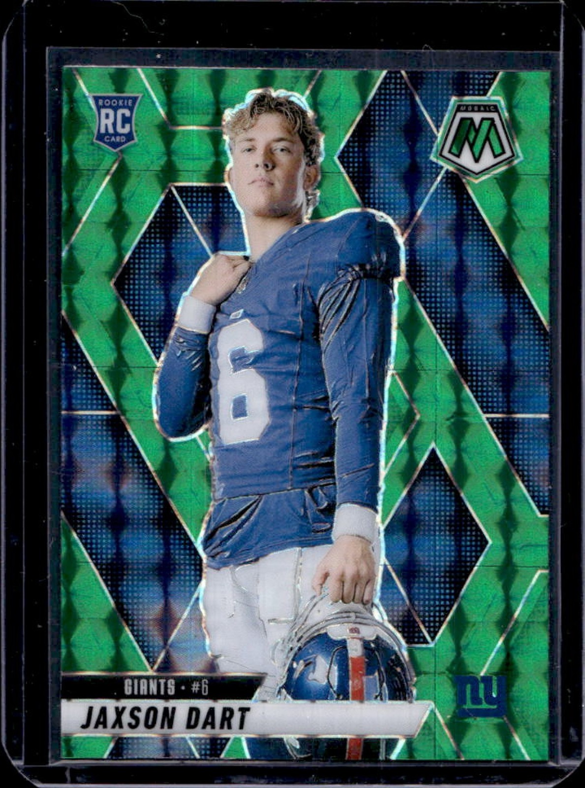 2025 Mosaic Jaxson Dart Rookie Variation RC Green Prizm #288 Giants