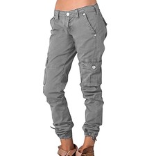 Women's Casual Drawstring Cargo Pants with Pockets