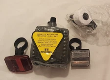 Bike Pedals, Reflectors and Bell kit - For Replacements - 7/16 Pedal Threads