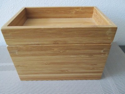IKEA DRAGAN 2-TLG BAMBUSBOX AUFBEWAHRUNG ORDNUNG Bad Box mit Deckel Holz TOP