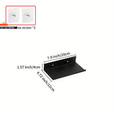 Schweberegal Stanzfrei für Wandaufbewahrung Selbstklebend Regal Küche Haus Deko