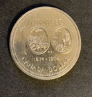 1974 WINNIPEG 100th ANN. COMMEMORATIVE Canada $1 one dollar coin