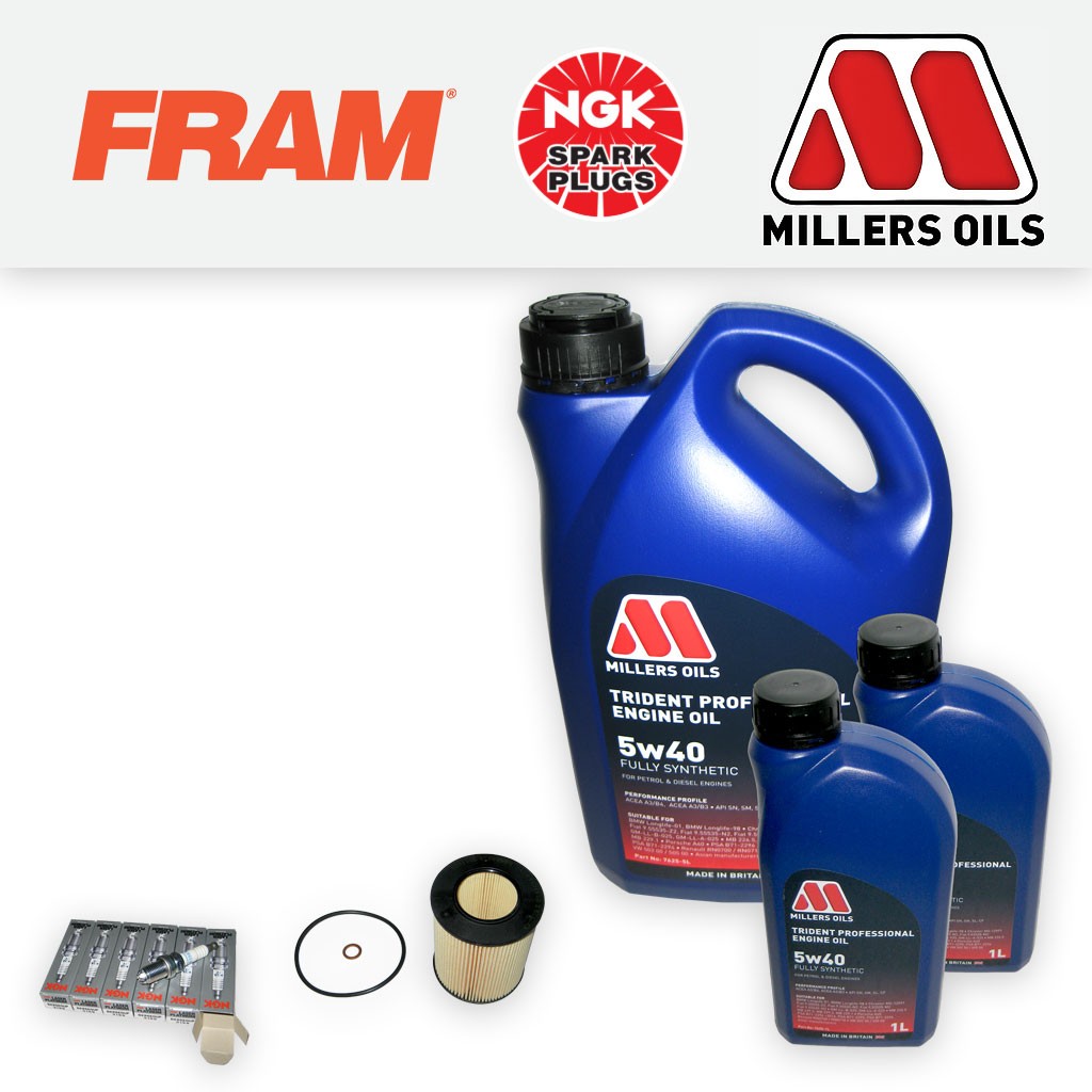 SERVICE KIT for BMW 5 SERIES 523I E39 FRAM OIL FILTER NGK PLUGS +OIL (1995-2000)