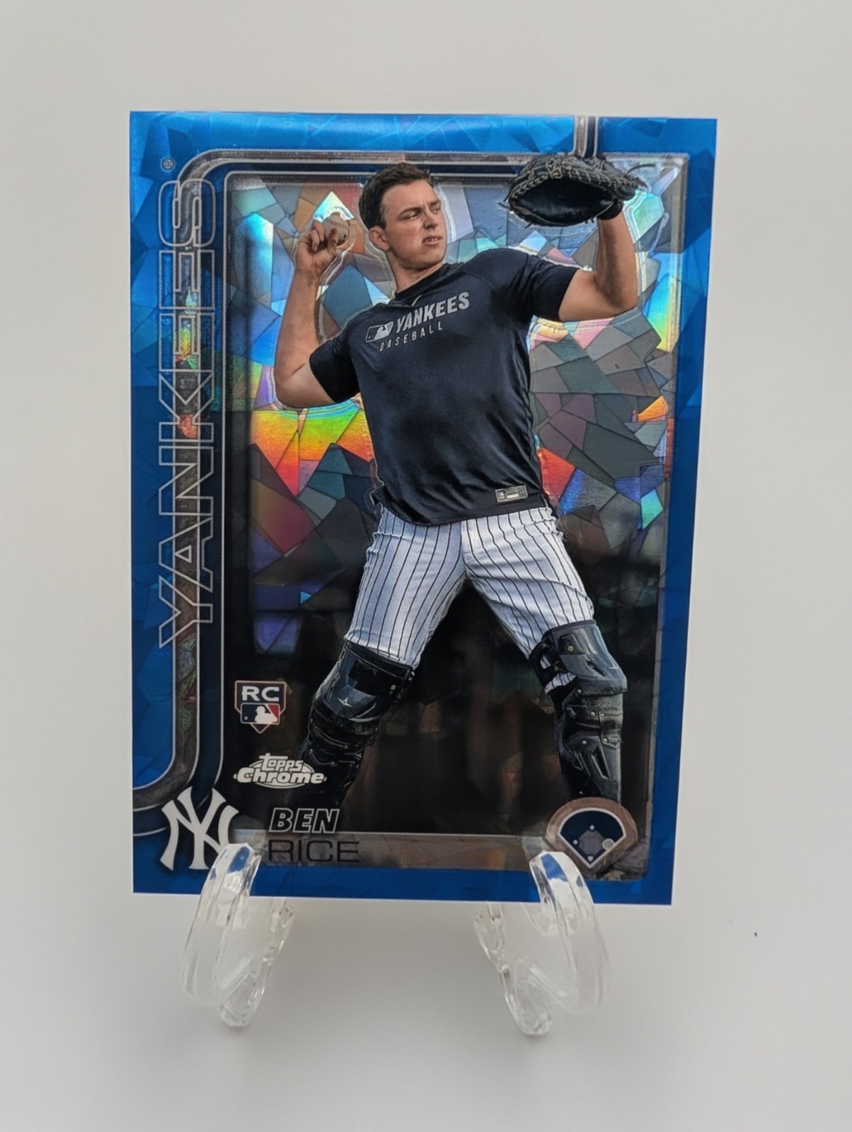 Ben Rice 2025 Topps Chrome Sapphire Image Variation #139 Rookie SP Yankees BHSL