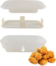 Collapsible Batter Bowl Mess Free Breading Shaker Container Perfect Fried Fish