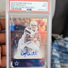 Panini Prestige Rookie Signatures Dak Prescott Xtra Points Red DP Cowboys Auto