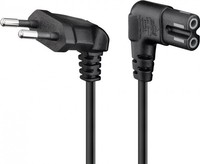 Goobay® Anschlusskabel Mit Eurostecker Abgewinkelt, 3 M, Schwarz
