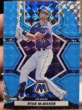 2022 Panini Mosaic Colorado Rockies Ryan McMahon Blue Fluorescent Mosaic 07/15