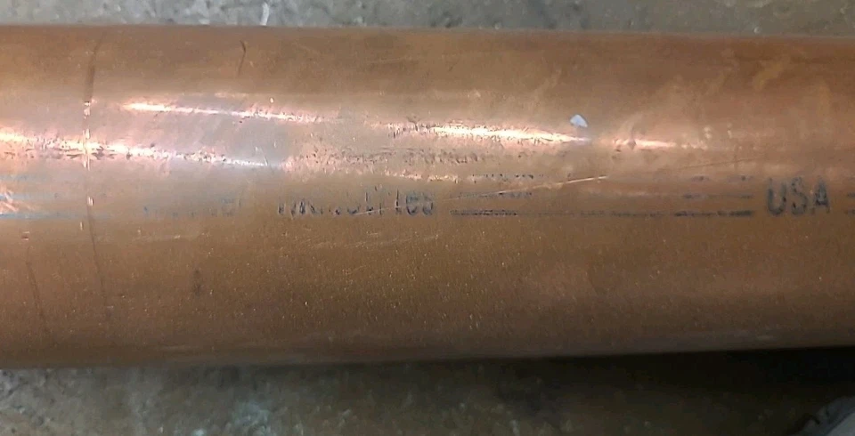 Tubo de cobre de 3" x 40-1/8" de longitud, tipo L, Mueller Industries, EE. UU. Foto 4 de 4