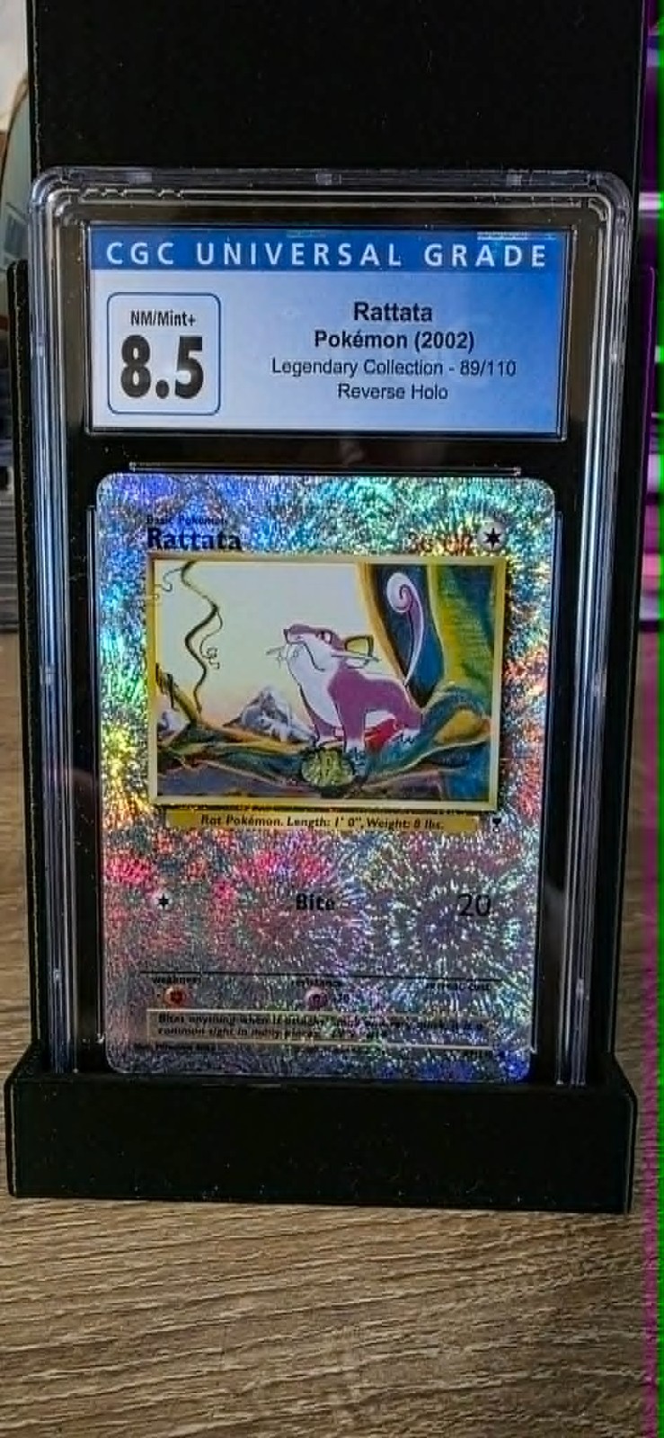 CGC 8.5 Rattata 89/110 Legendary (Collection) Reverse Holo Pokemon Card
